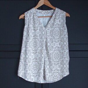 Blue Sky | Linen Blend Sleeveless Blouse